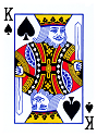 Pik König eines Pokerblatts
